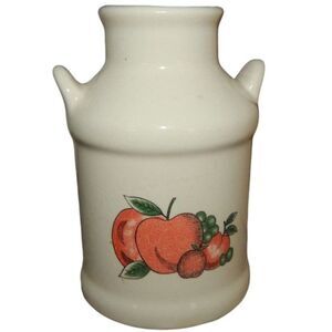 cream colored peach harvest farmhouse country rustic ceramic vase decoration